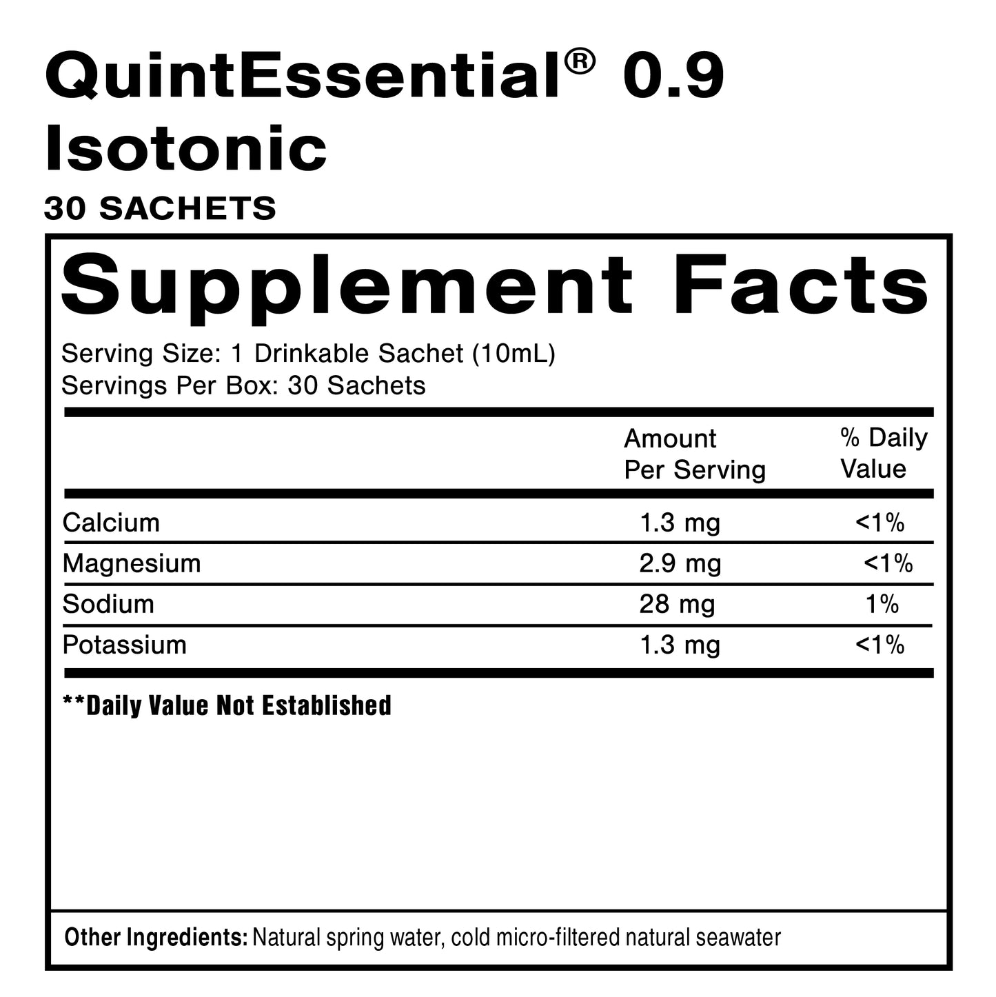 QuintEssential® 0.9 Sachets