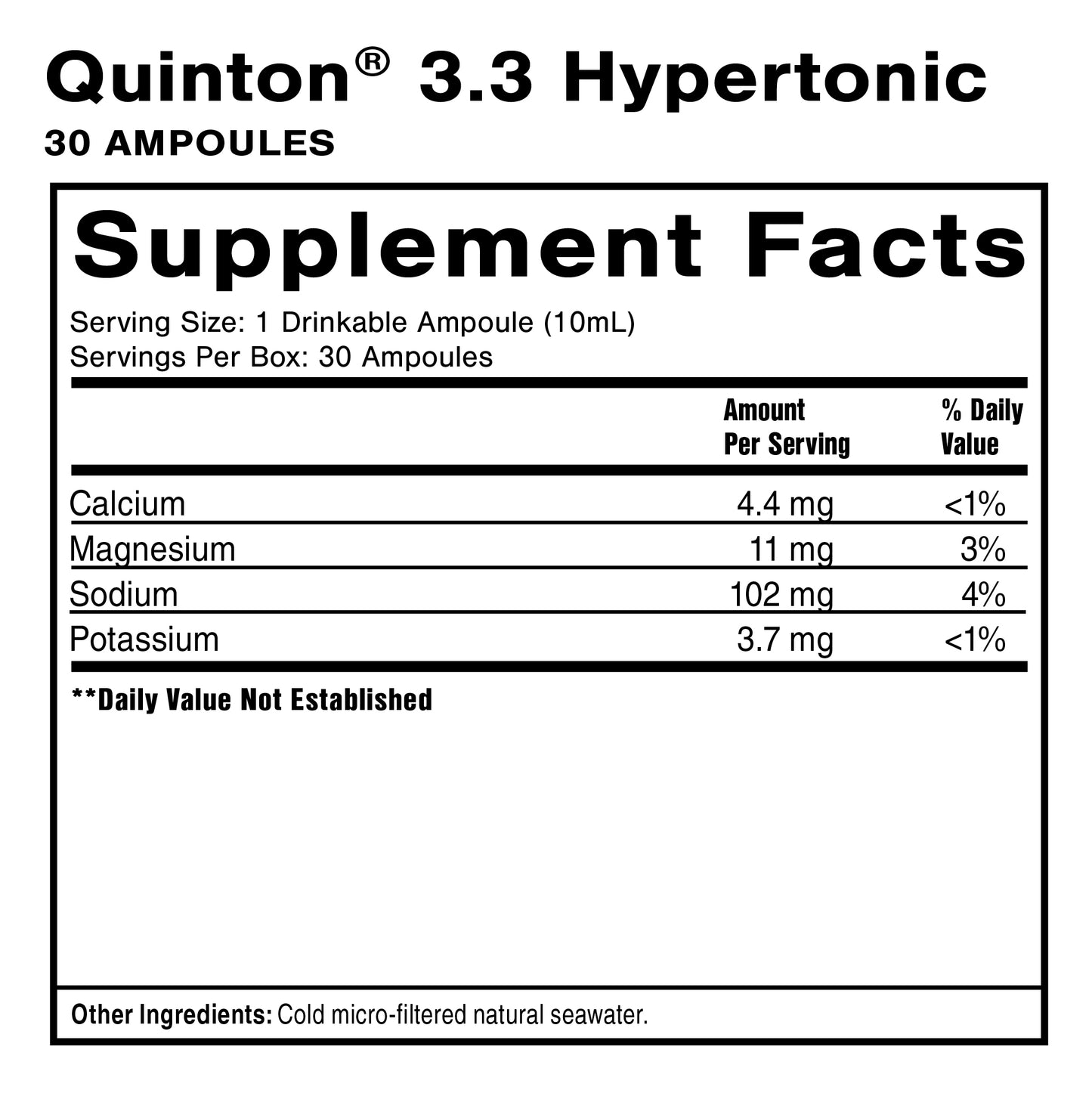 Quinton® Hypertonic Ampoules